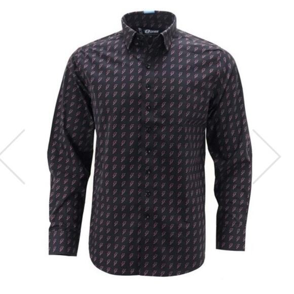 Section 119 David Bowie Button-down Shirt All Over Aladdin Sane XL Bolt - Picture 1 of 13